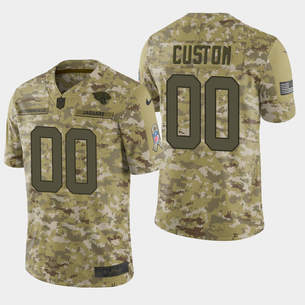 Men's Jacksonville Jaguars Customized Camo Salute To Service NFL Stitched Limited Jersey